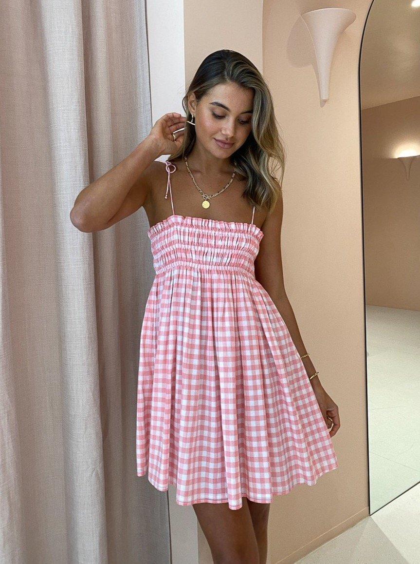 Steele Ayanna Dress Quartz Check Size XS photo 2