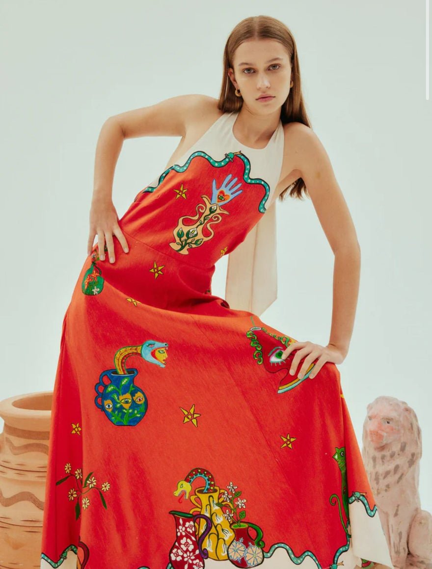 Alemais Rose Halter Dress photo 5
