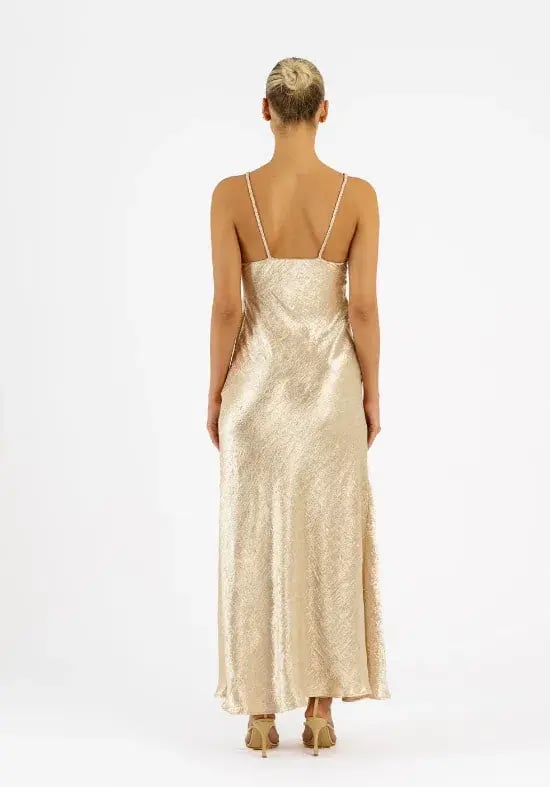 One Fell Swoop Capri Gown In Buttermilk Gold Size 12 photo 4