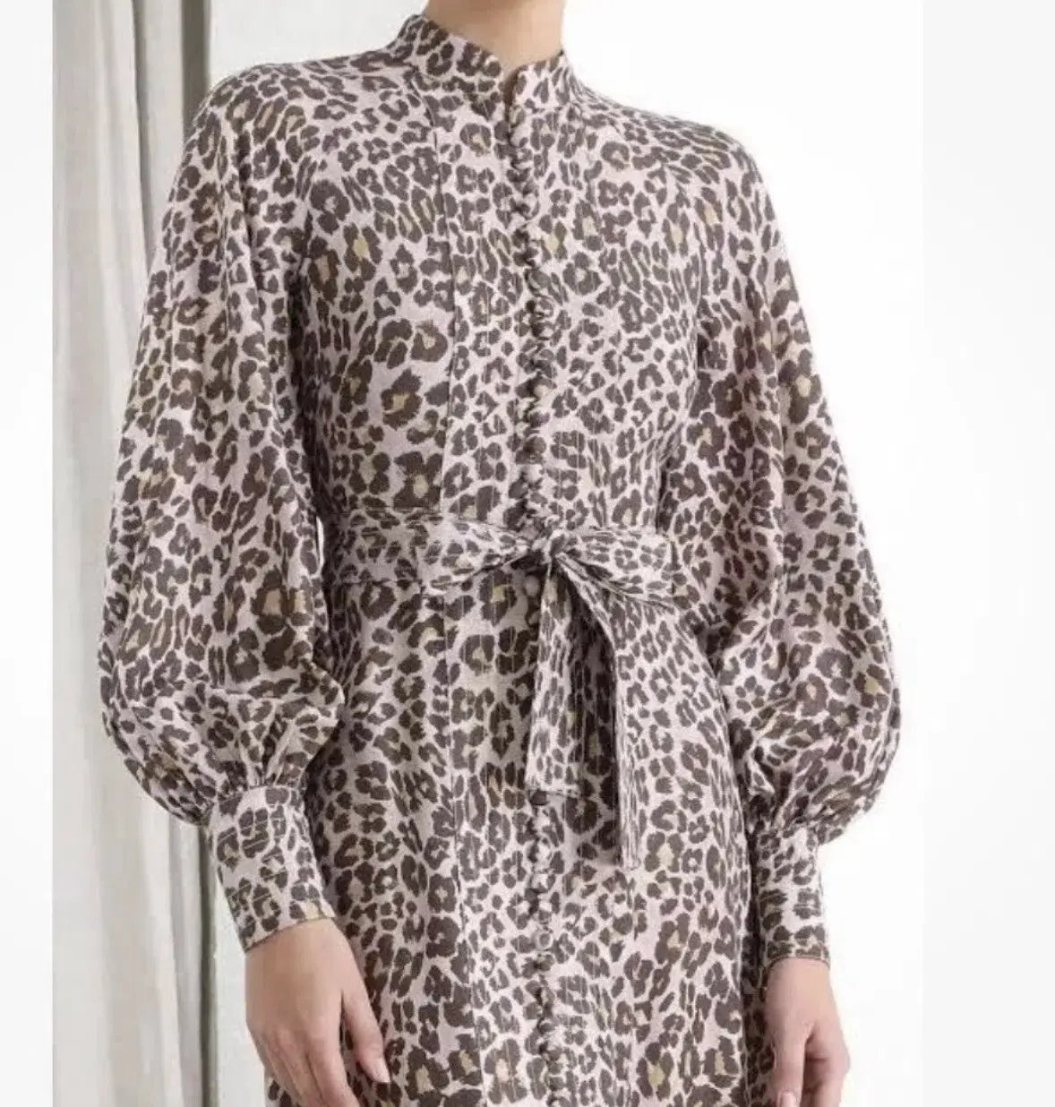 Zimmermann Sabotage Button Up Midi Dress Soft Leopard Size AU 8 photo 2