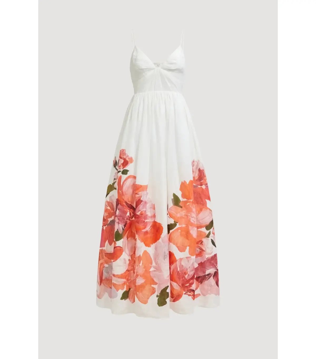 Aje Vacation Maxi Dress Rosa Bold Ivory Size AU 6 photo 4