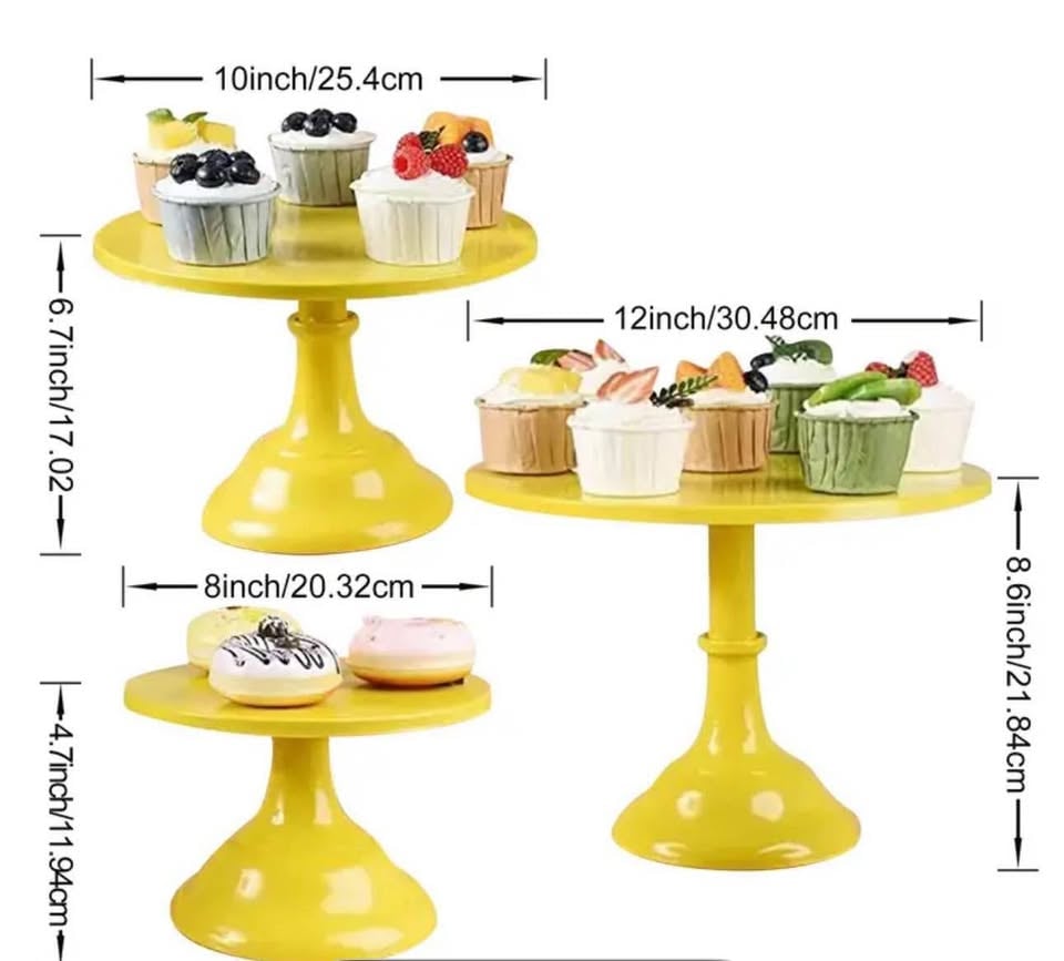 Event Hire - cake/ dessert stands 3pcs all colours available photo 7