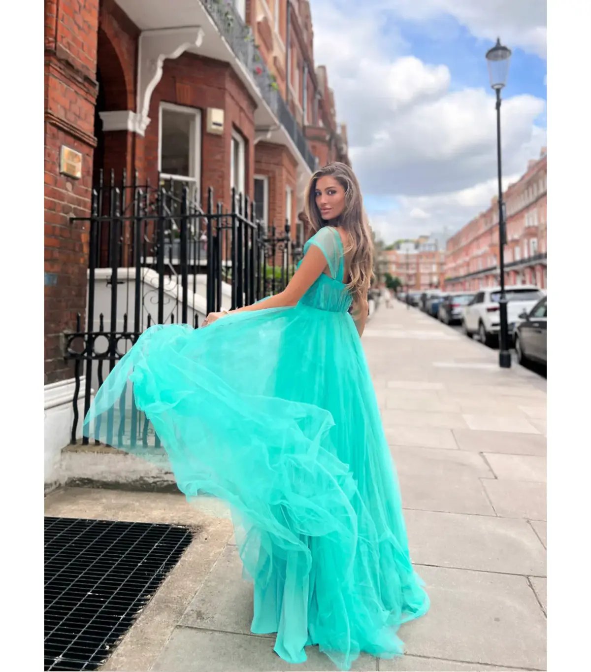 Jadore JX6028 Tulle Dress in Aqua Size AU 6 photo 2