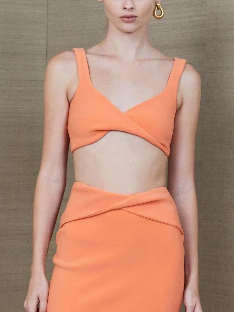 Bec & Bridge Clover Crop Top Nectarine Size AU 10 photo 2