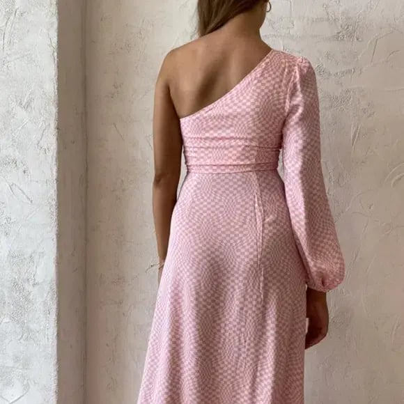 Wolf Gang Pacifica One Shoulder Maxi Dress in Pink Size AU 8 photo 3