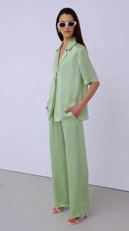Viktoria and Woods Chorus Shirt & Pilot Pants Set Tarragon Size 1 (AU 8) photo 2