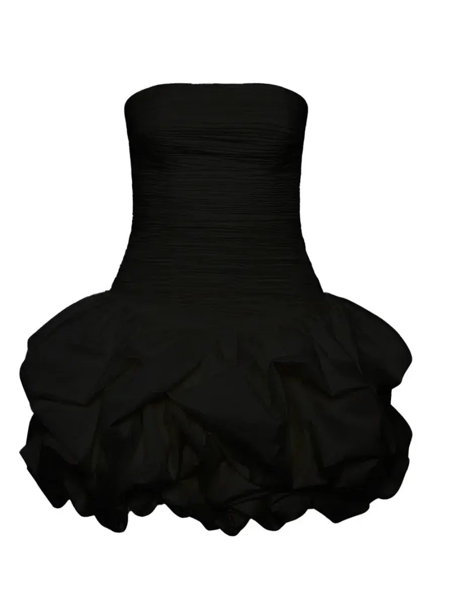 Aje Violette Bubble Hem Mini Dress Black Size 6 photo 6