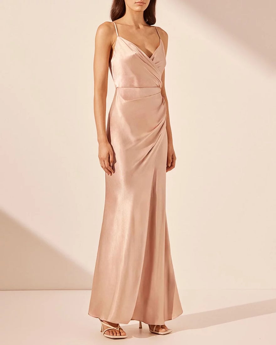 Shona Joy - La Lune Cross Draped Maxi Dress photo 4