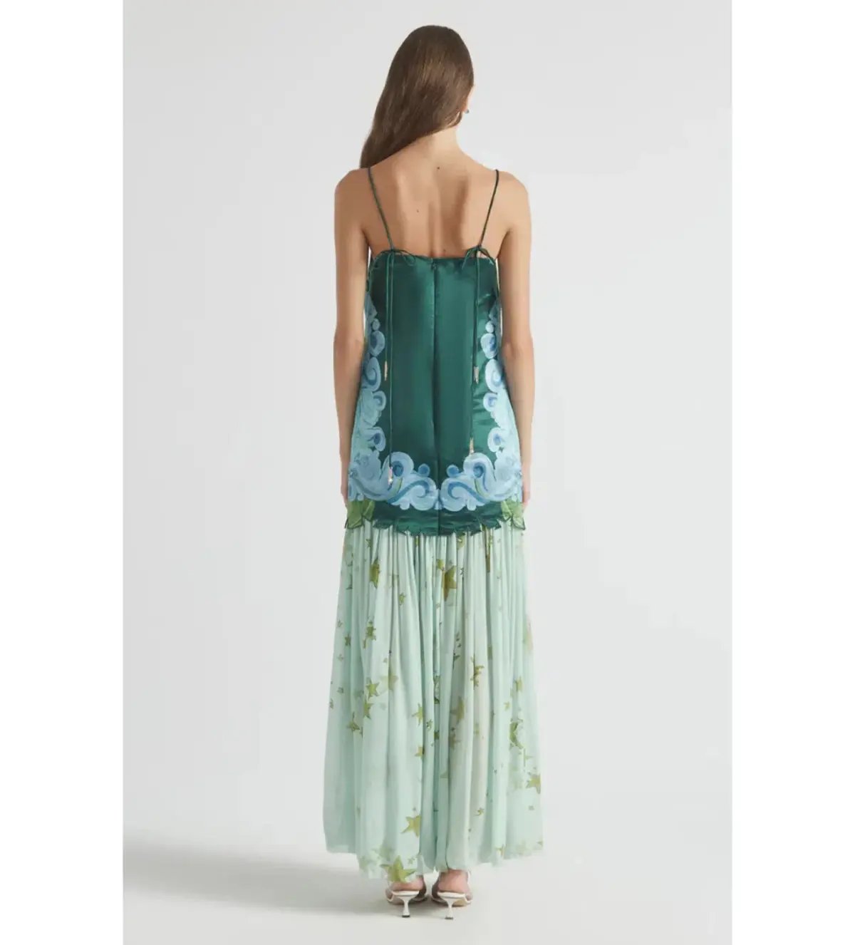 Antipodean Runaway Star Drop Waist Gown Emerald Size 6 photo 3