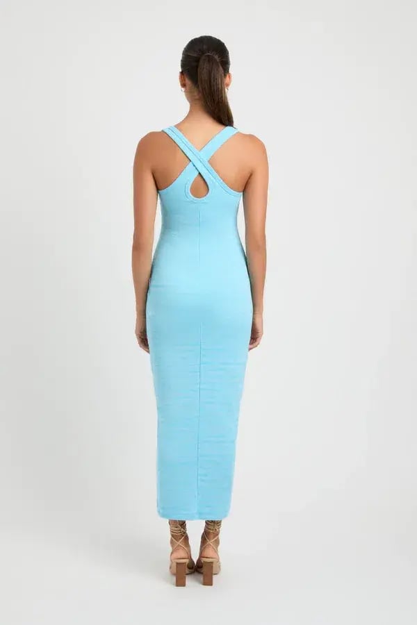 Kookai Abbie Midi Dress Blue Size 8 photo 2