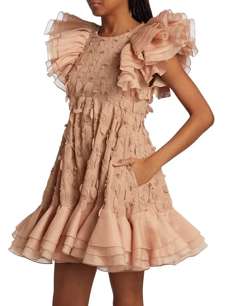 Zimmermann Dancer Frilled Mini Dress Blush Size 1 / 10 AU photo 2