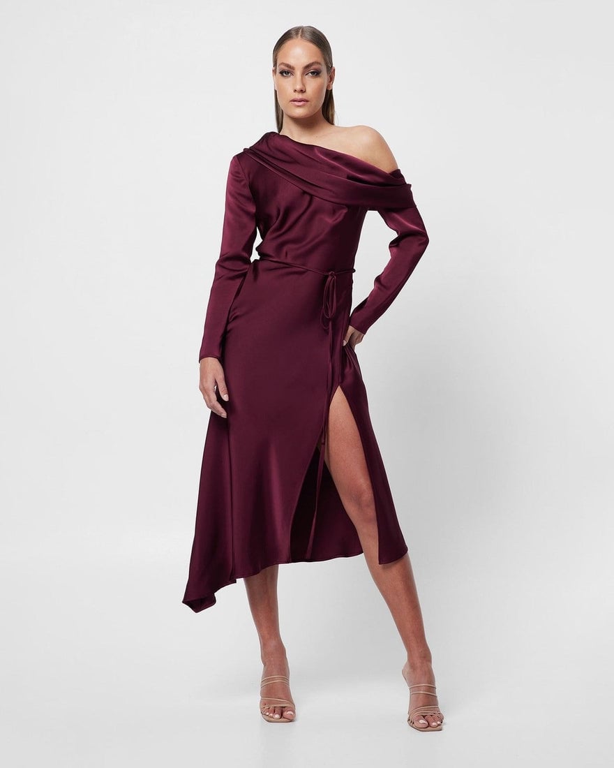 Mossman Two Souls Midi Dress Wine photo 3