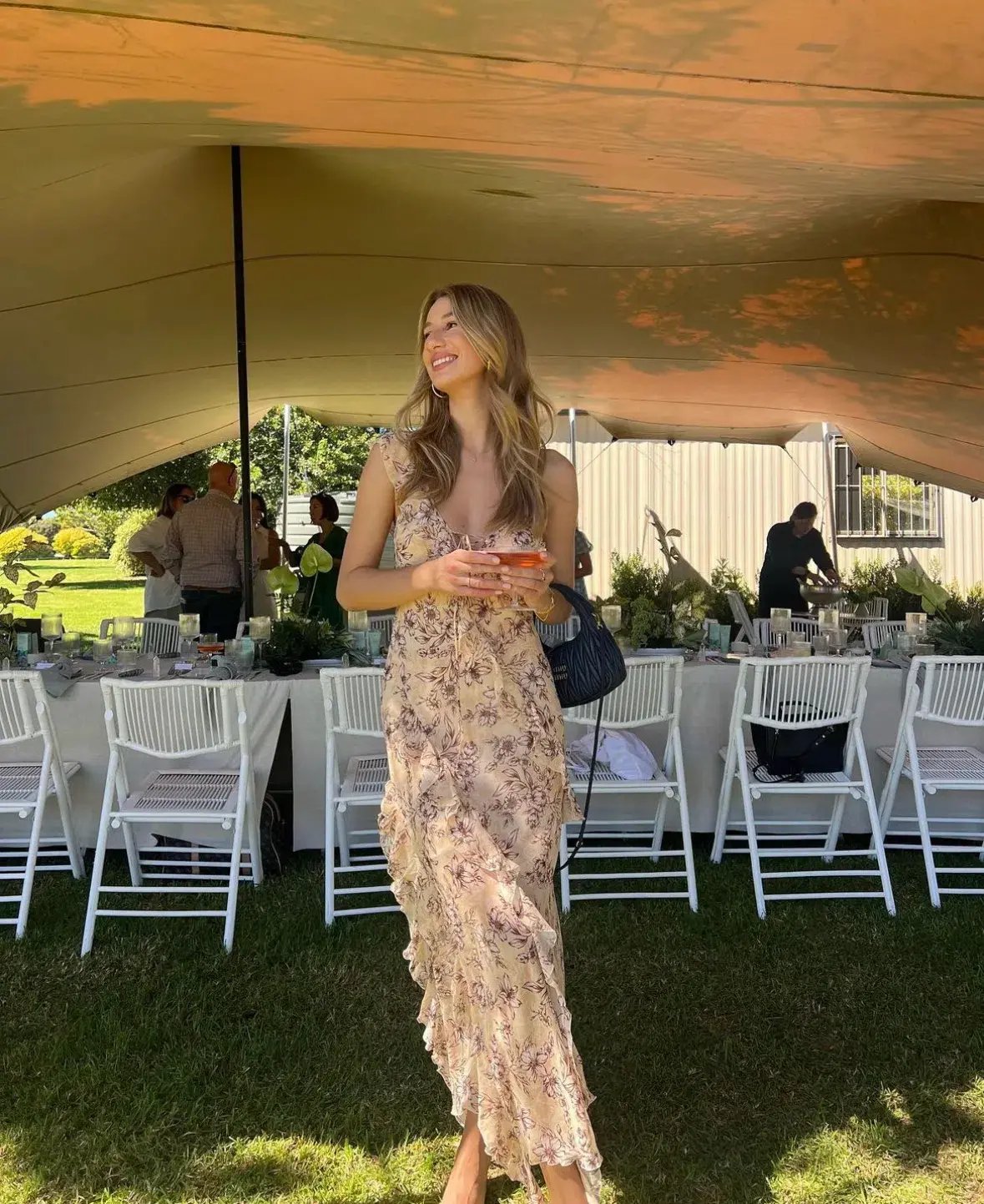 Bec & Bridge Courtney Frill Maxi Dress In Florence Floral Size 8 photo 3