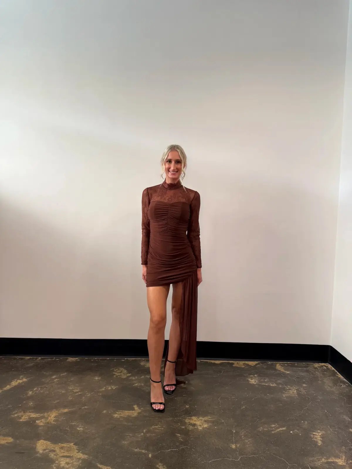 Sonya Moda Mariposa Dress Mini in Brown Size 10 photo 2