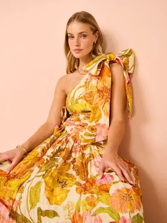Alemais Silas One Shoulder Gown Floral Size AU 12 photo 2
