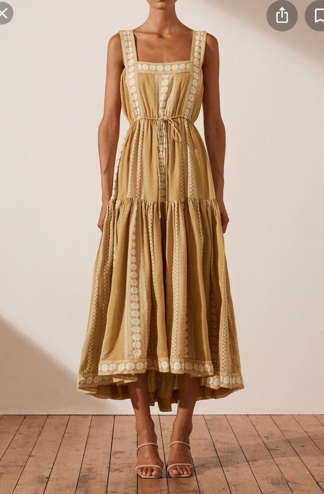 Shona Joy Leela square neck midi dress Size 8 photo 3