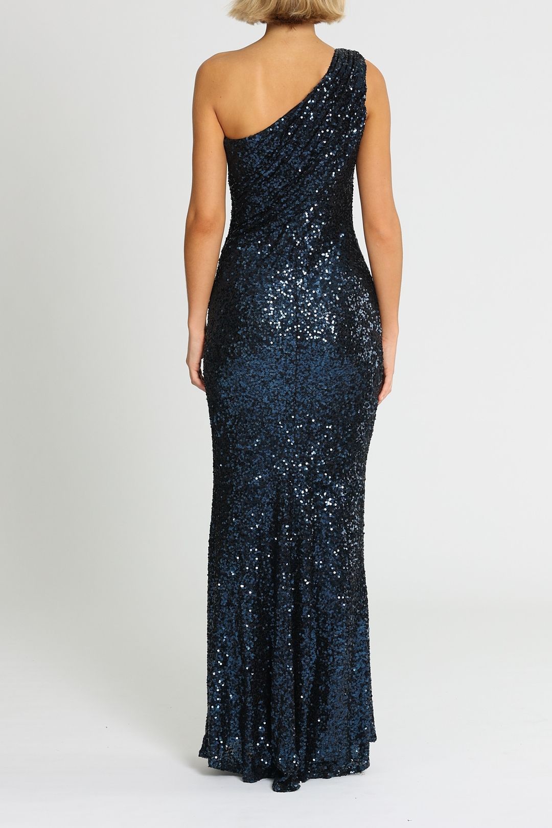 Navy Sequin Gown photo 3