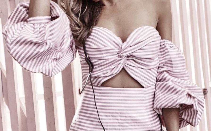 Asilio Candy Eyed Dress Pink White Stripe Size 6 photo 12