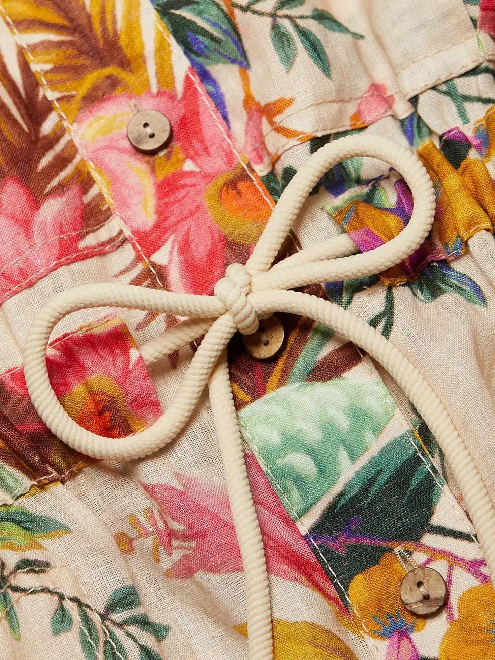 Zimmermann Tropicana Utility Playsuit in Cream Floral size 1 / Au 10 photo 6