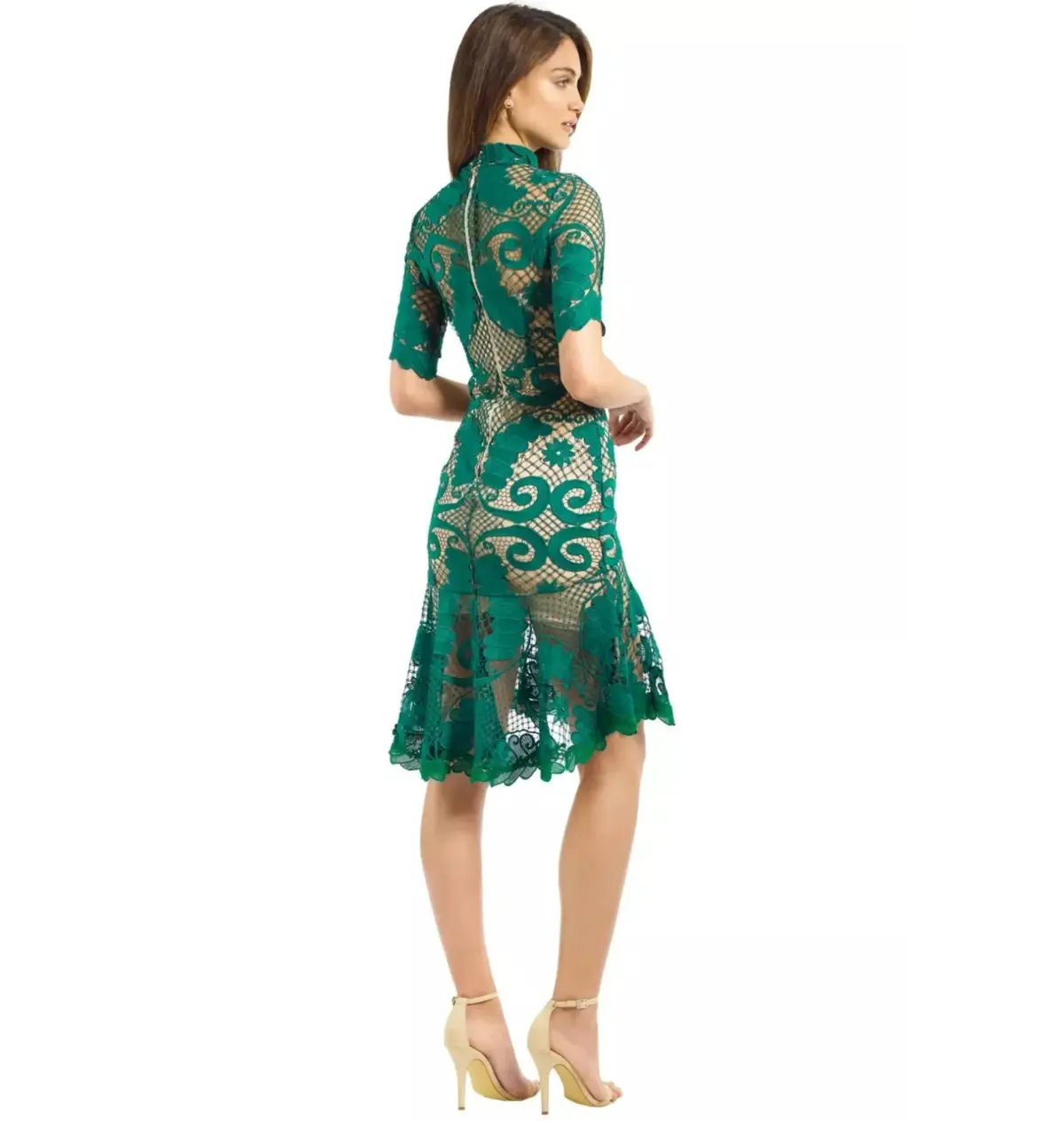 Thurley Babylon Lace Dress Green Size AU 6 photo 3