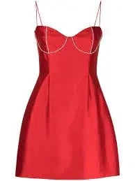 Rachel Gilbert Rozalia Mini Dress Red  Size 6 photo 3