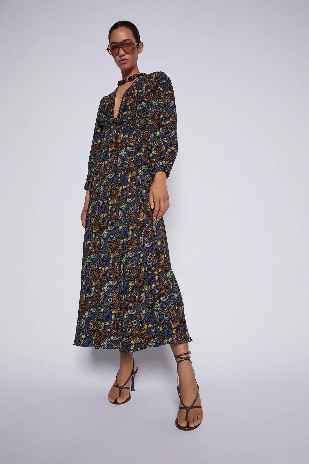 Scanlan Theodore Finch Maxi Dress Print Size 10 photo 3