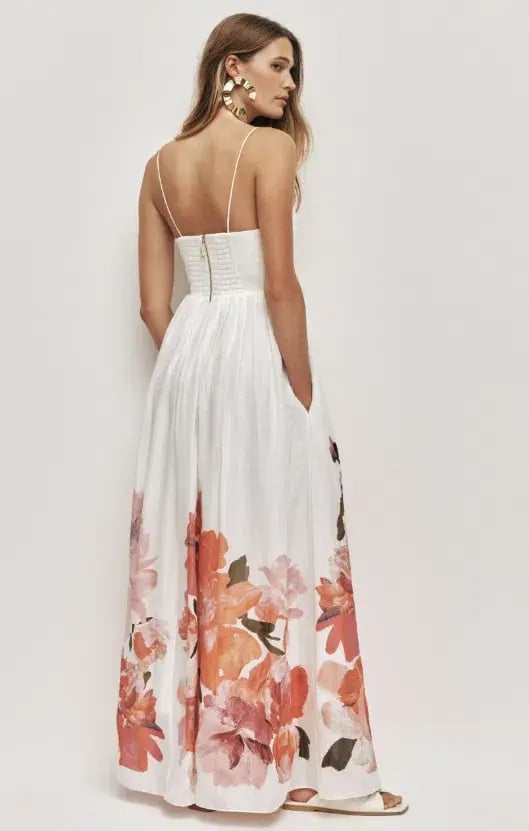 AJE Vacation Maxi Dress Rosa bold ivory Size 12 photo 2