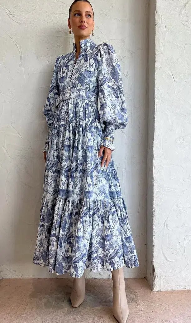 Palm Noosa Royal Flush Dress Jungle Blue Size 10 photo 3