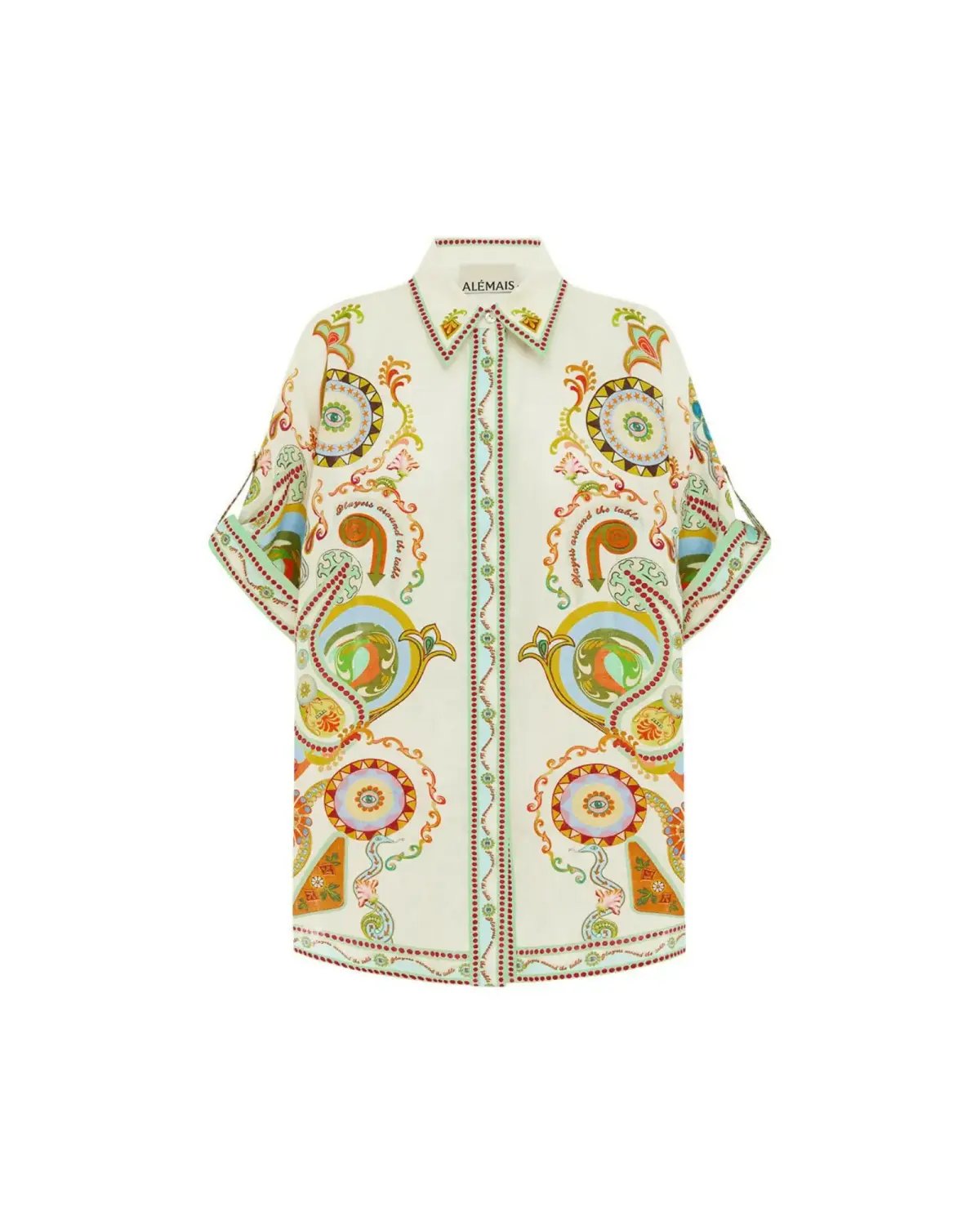 Alemais Pinball Linen Shirt and Short Set Print Size AU 8 photo 5