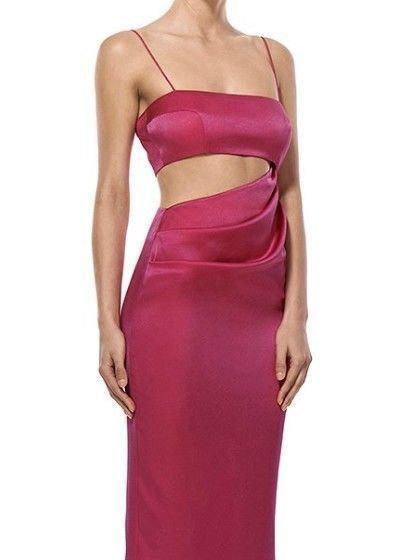 MISHA Selina Slip Dress Fuchsia Pink Size 8/S photo 2