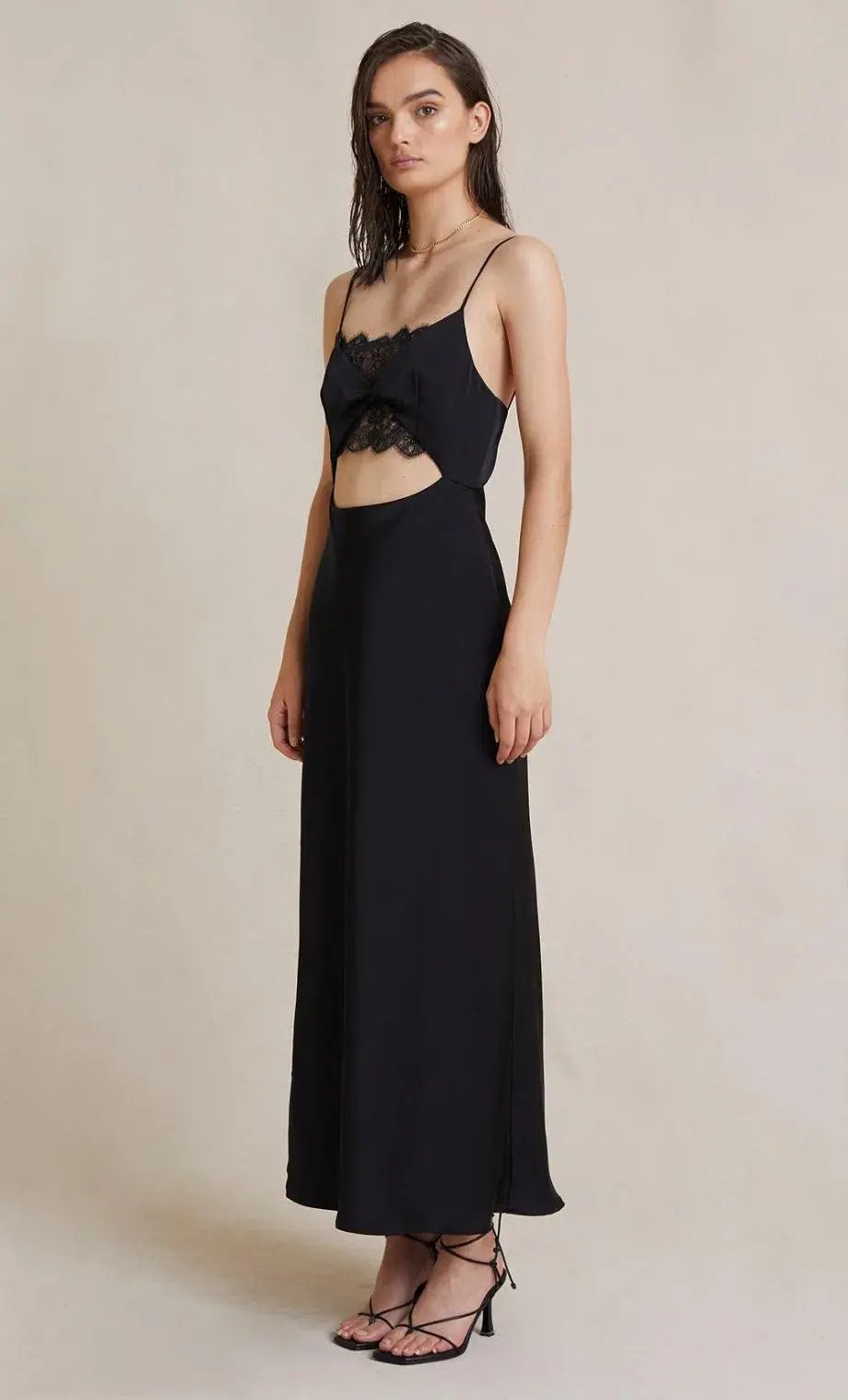 Bec & Bridge Valerie Midi Dress Black Size 8 photo 2