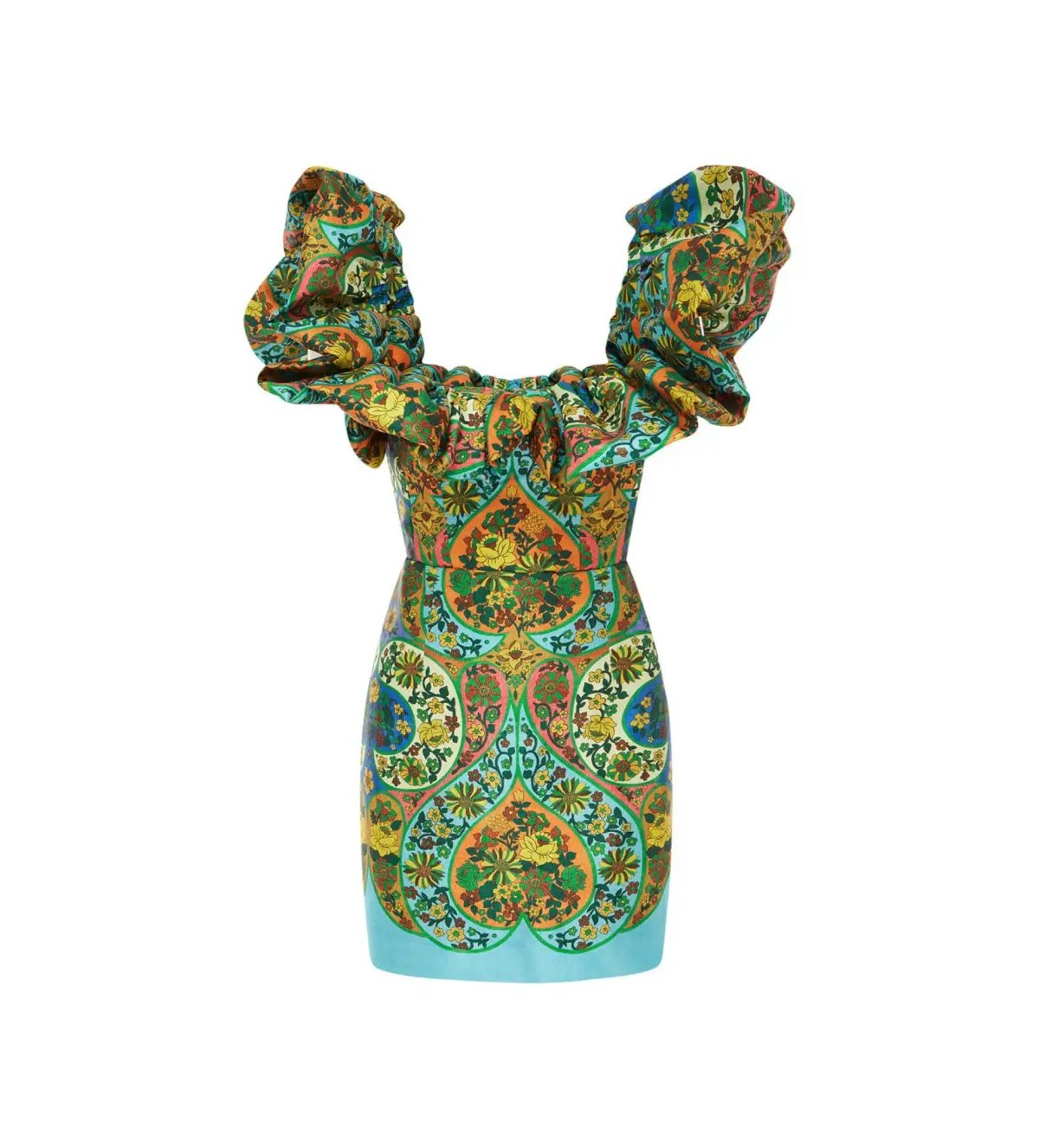Alemais Sofie Off the Shoulder Mini Dress Print Size 10 photo 3