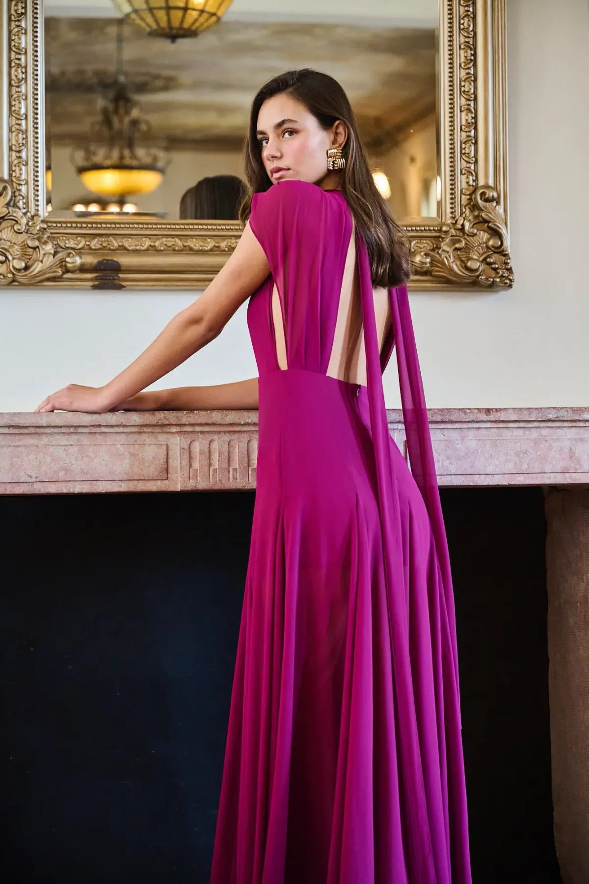 Calia Collection Gia Maxi Dress Fuchsia Size 10 photo 2