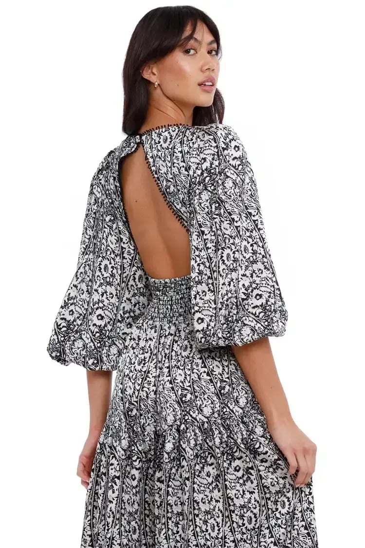 Elliatt Growth Midi Dress Print Size 12 photo 5