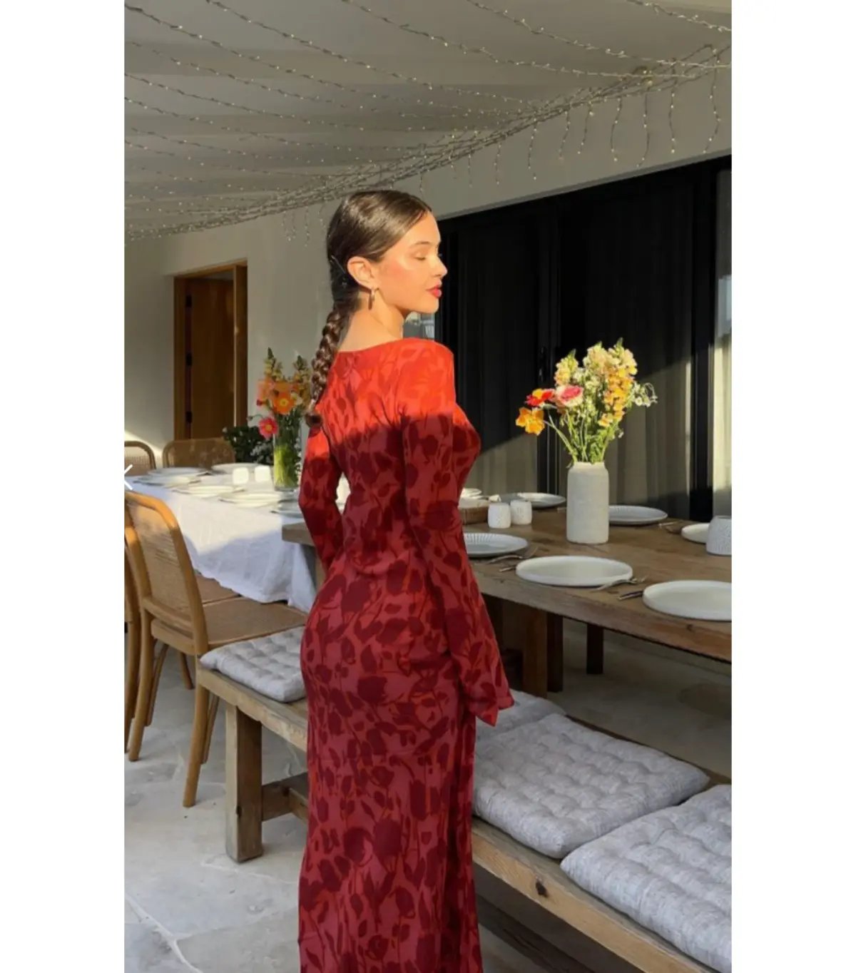 Realisation Par Gia Maxi Dress Red Print Size AU 10 photo 6