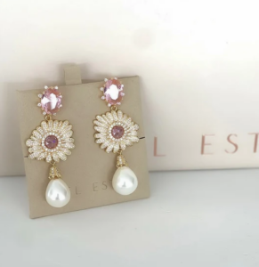 Ashlee Lauren Navi Earrings Pink photo 3