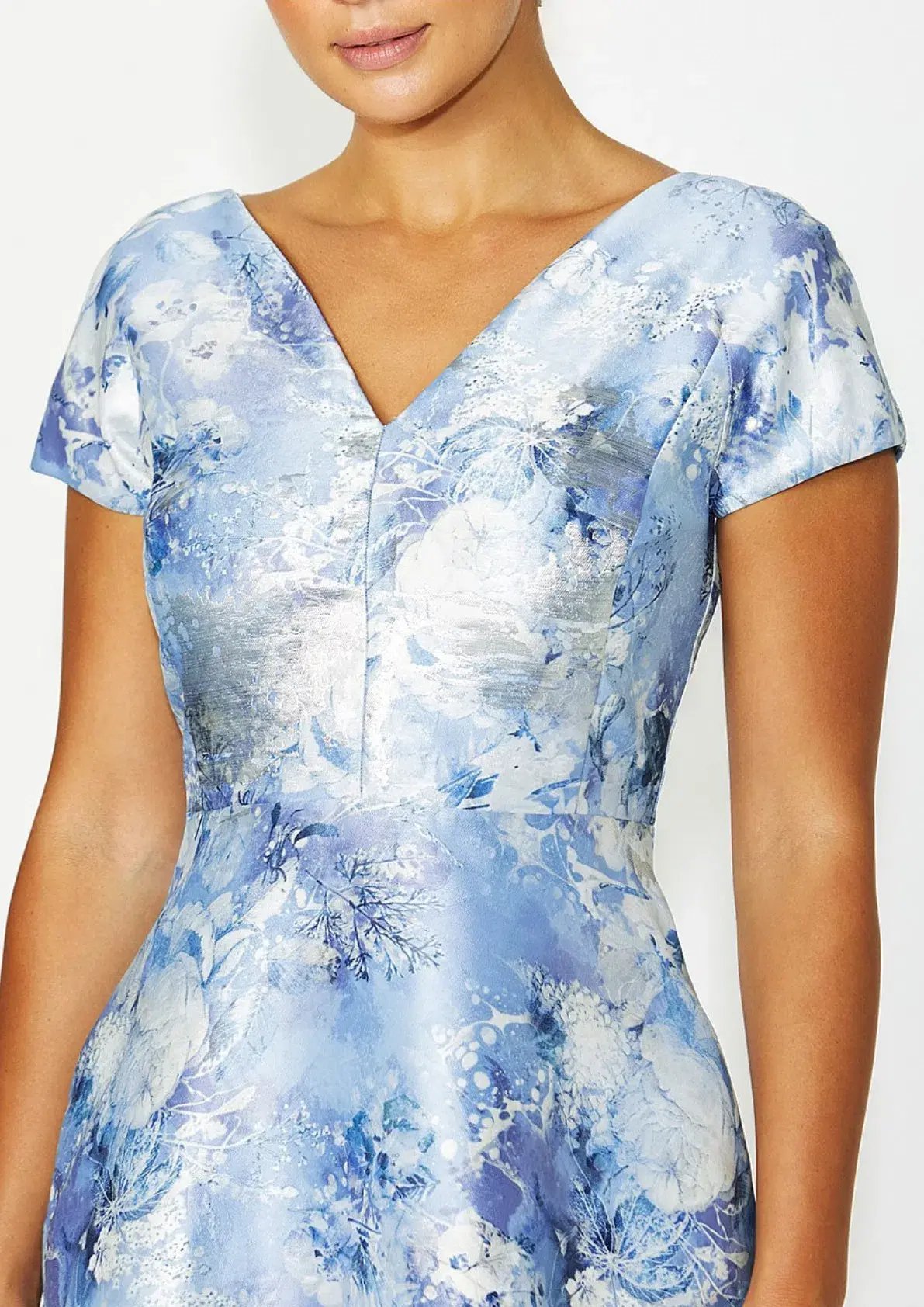 Anthea Crawford Emersyn Floral Midi Dress Powder Blue Size AU 16 photo 3
