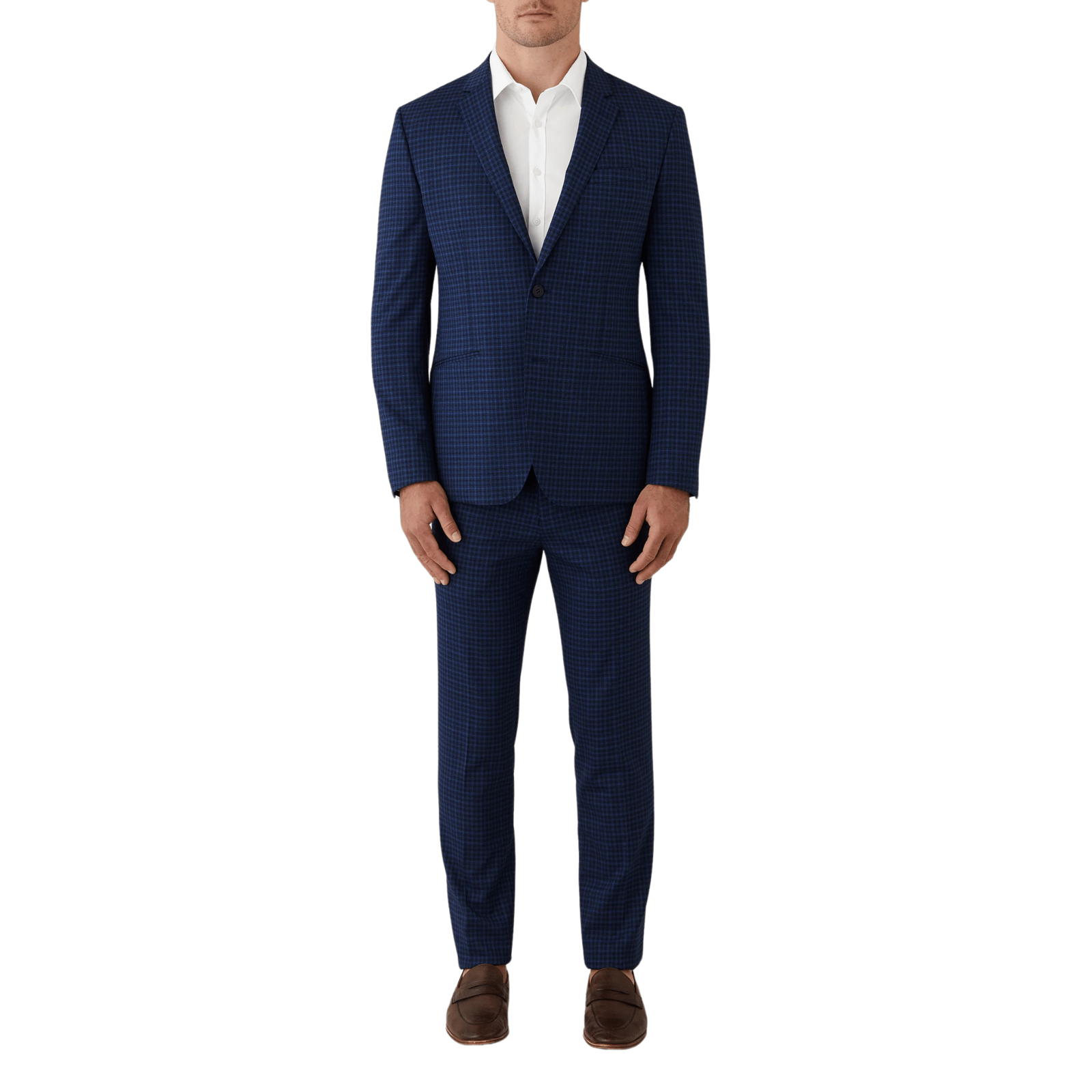 Uber Stone Blue Lewis Check Suit photo 2