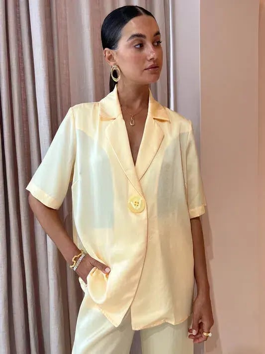 Viktoria and Woods Chorus Shirt w/ Belt Flax Yellow Size 1 /AU 8 photo 3