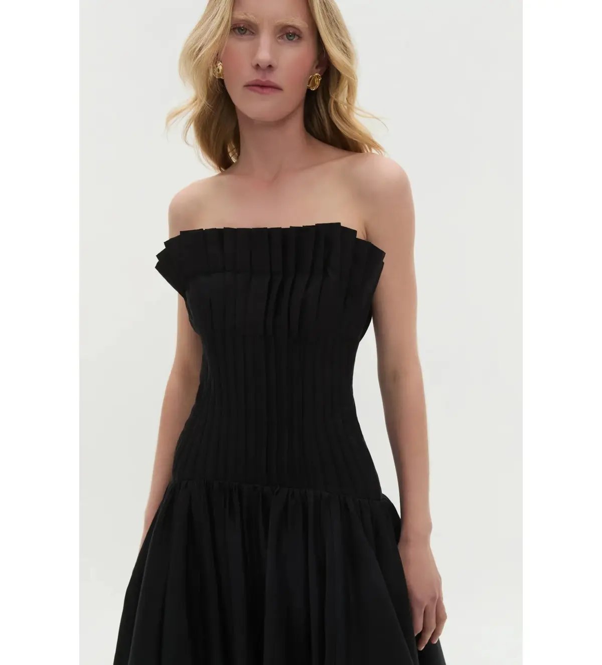 Aje Ivy Bubble Hem Gown Black Size AU 10 photo 5