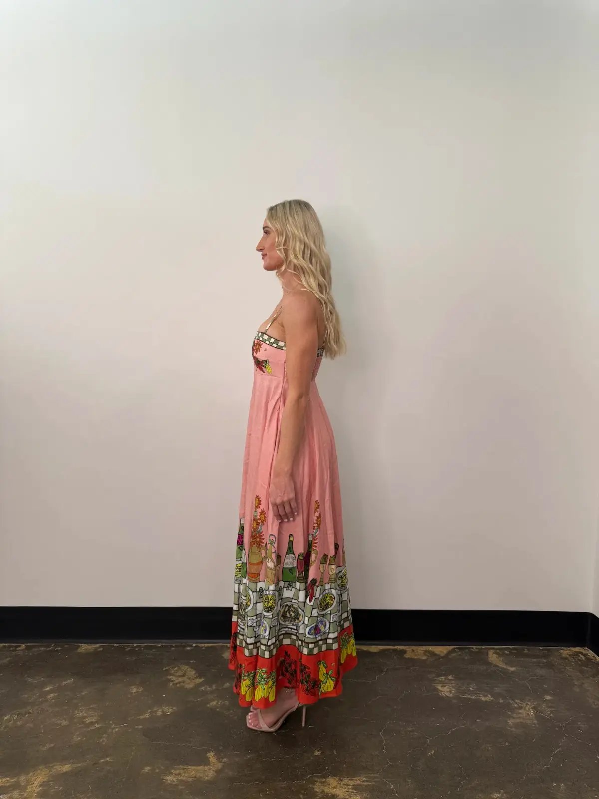 Alemais Contessa Midi Sundress Pink Print Size 8 photo 2