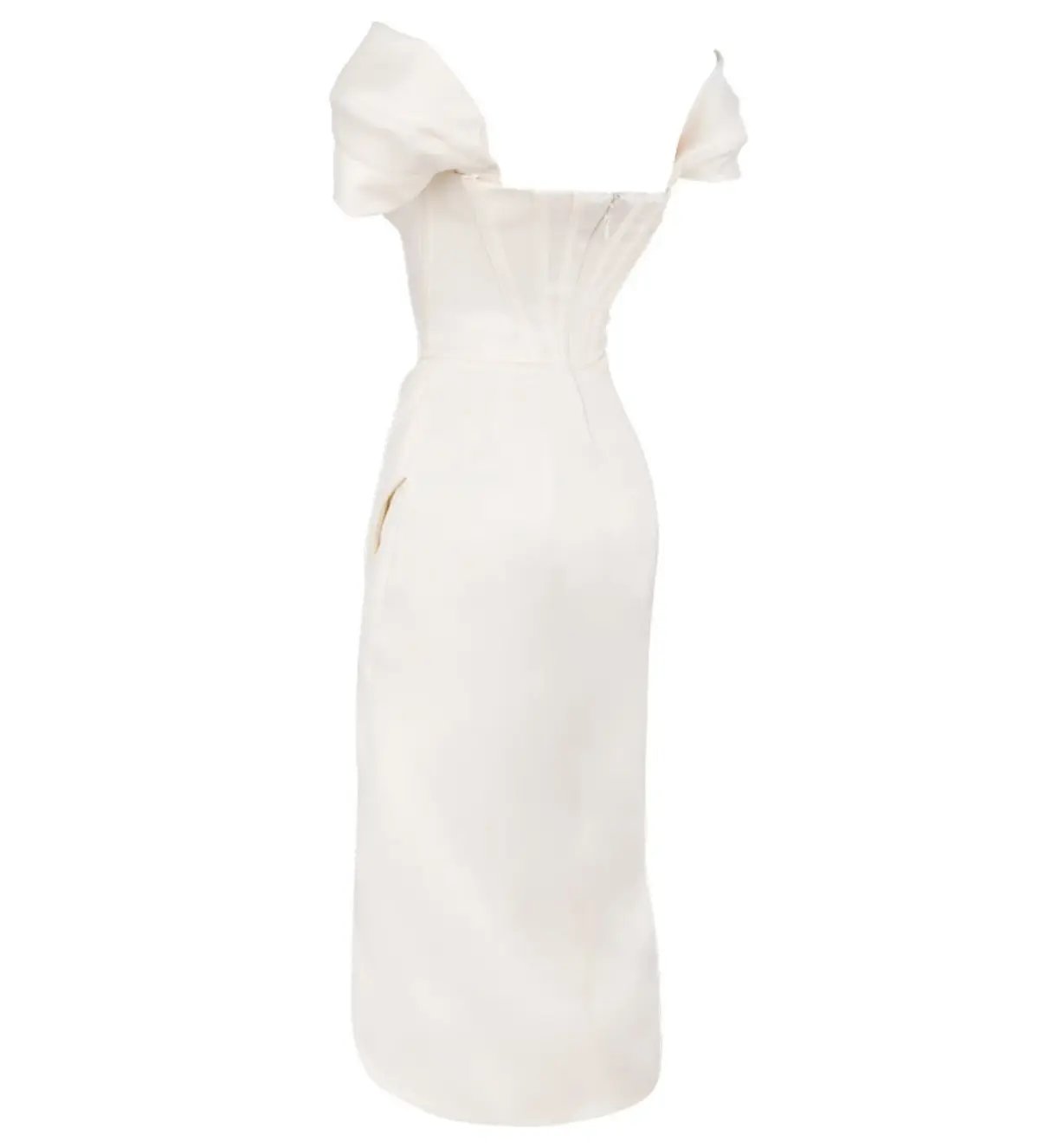 House Of CB Loretta Midi Dress Ivory Size 8/XS photo 7