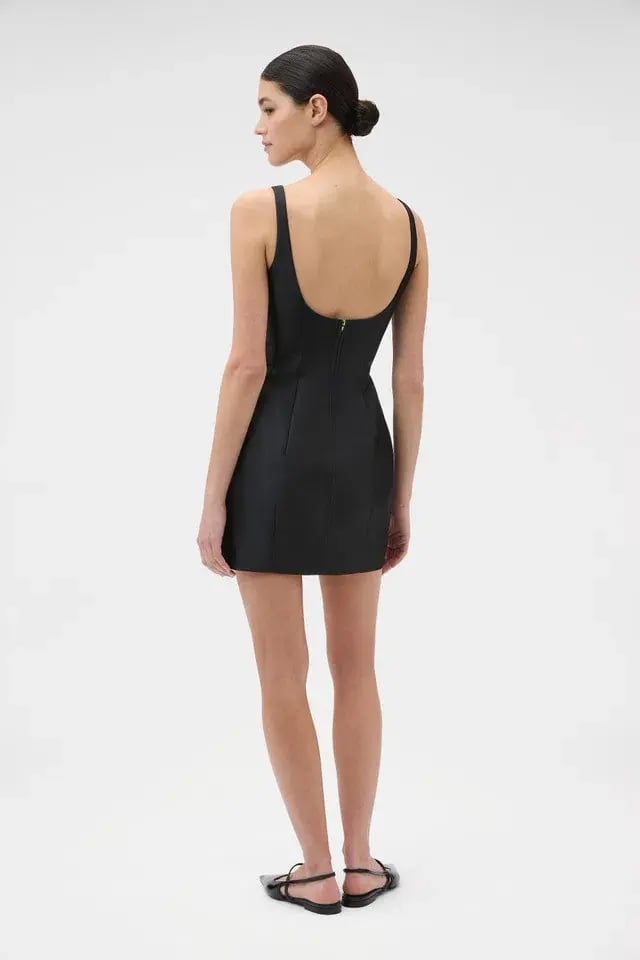 Oroton Bow Detail Mini Dress Black Size 10 photo 2