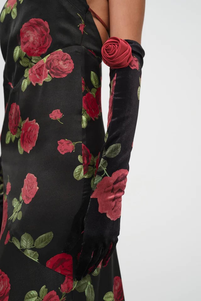 FOR LOVE & LEMONS ASTORIA MAXI DRESS - BLACK MULTI photo 4