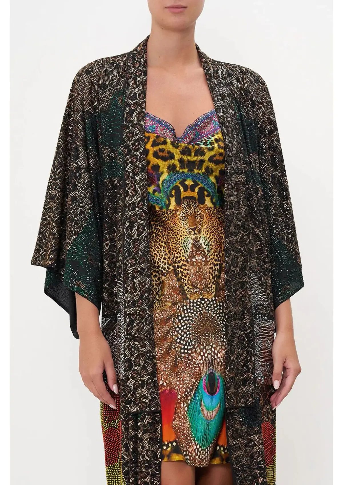 Camilla Kimono Coat Surrealist Xanadu Size 12/M photo 2