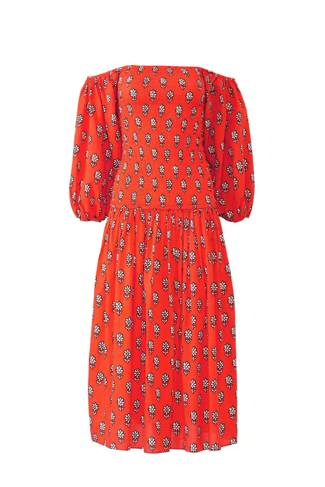 Rhode Harper Midi Dress Red/Print Size 10 photo 3