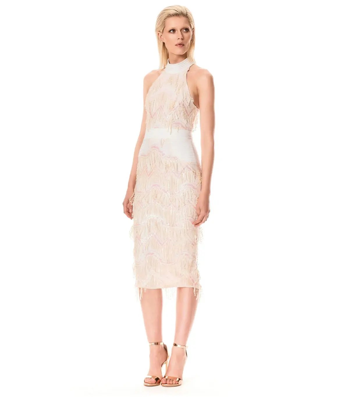Zhivago Slow Motion Dress White Size 8 photo 3