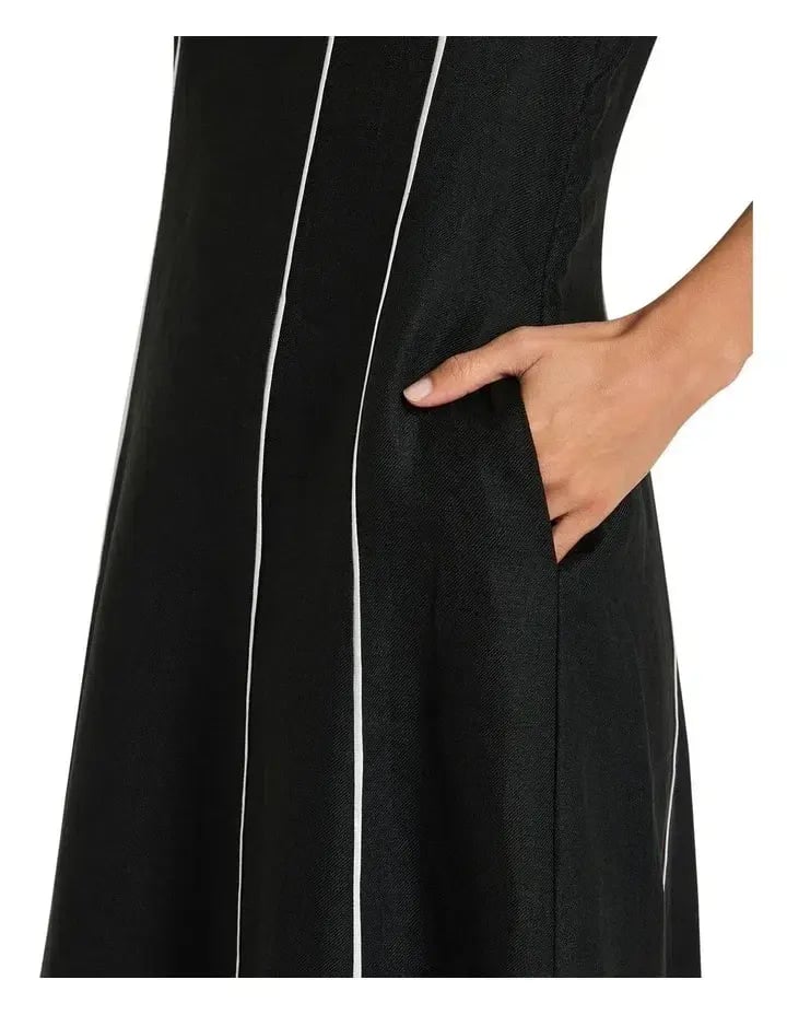 Yarra Trail Paradise Midi Dress Black Size 12 photo 4