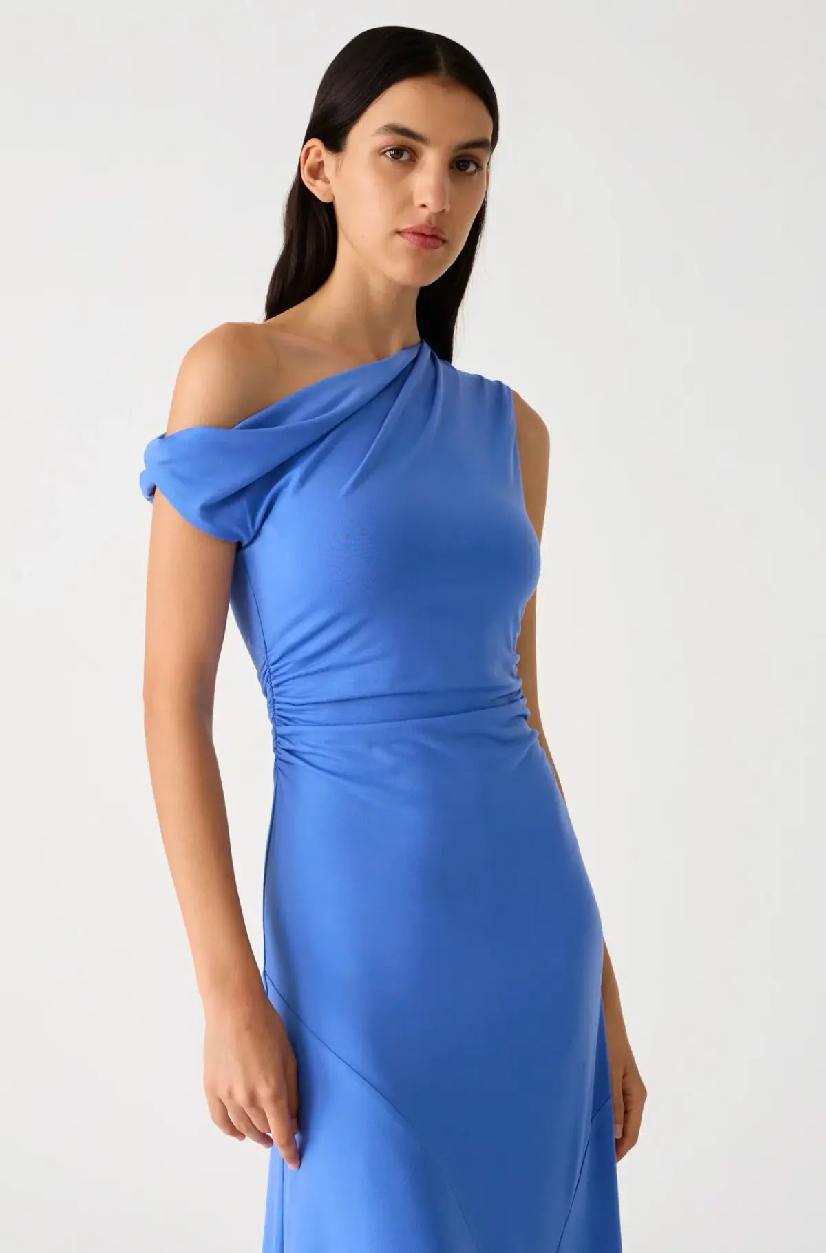 Misha Alma Matte Jersey Midi Dress Cornflower Blue Size 8/S photo 2