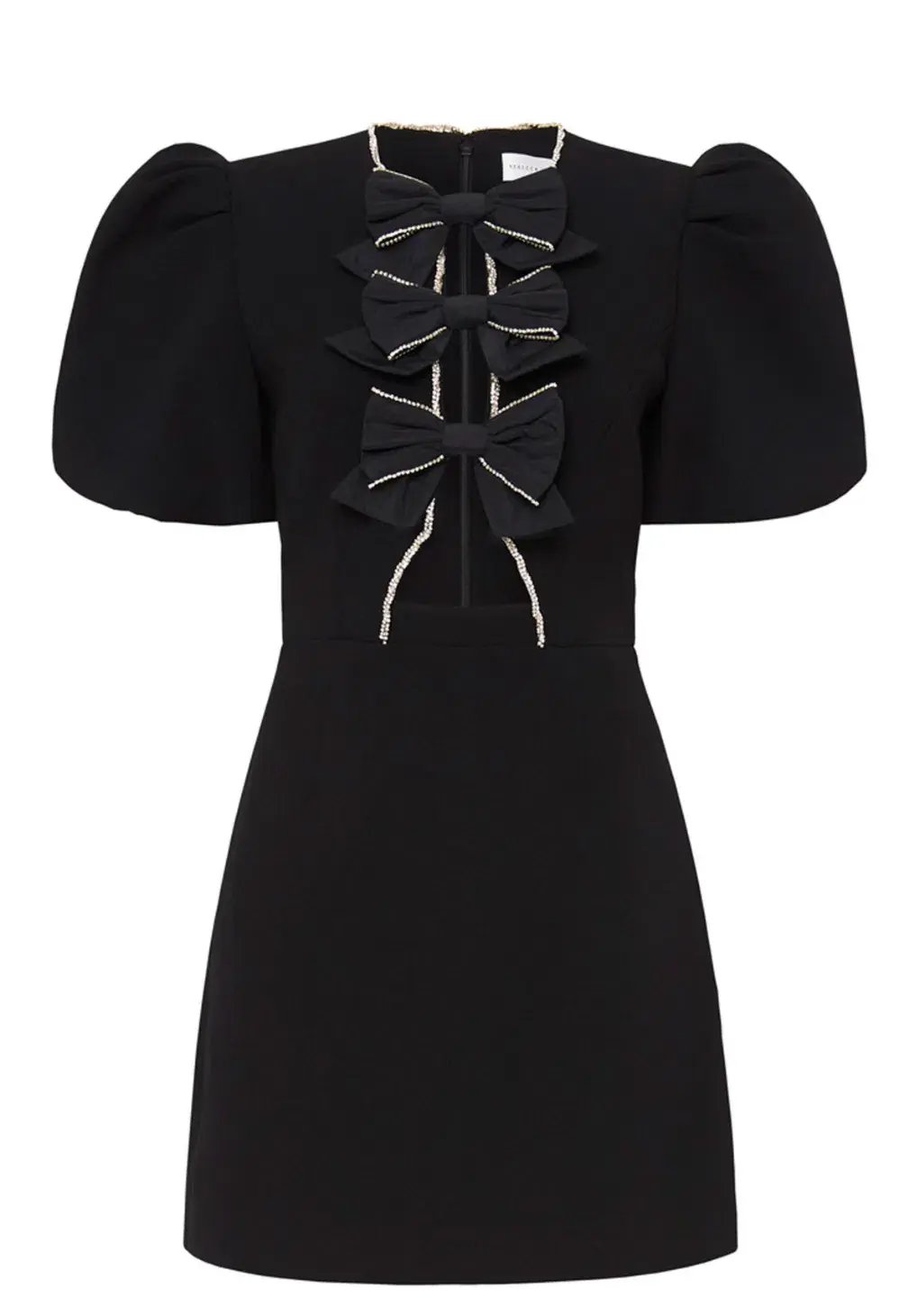Rebecca Vallance Katie Bow Tie Mini Dress Black Size 8 photo 3